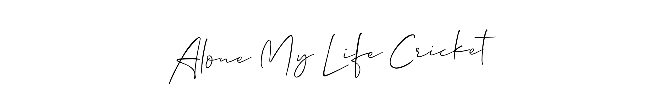 Make a beautiful signature design for name Alone My Life Cricket. Use this online signature maker to create a handwritten signature for free. Alone My Life Cricket signature style 2 images and pictures png