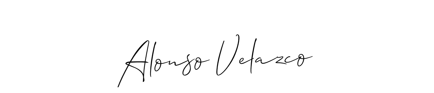 Create a beautiful signature design for name Alonso Velazco. With this signature (Allison_Script) fonts, you can make a handwritten signature for free. Alonso Velazco signature style 2 images and pictures png
