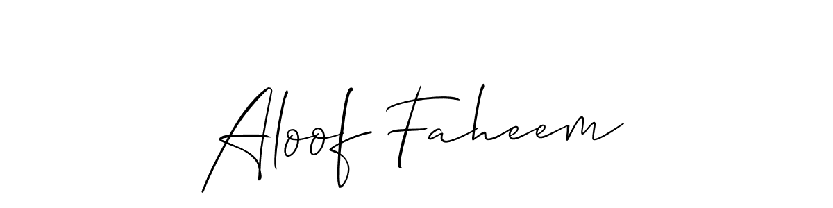 Make a beautiful signature design for name Aloof Faheem. Use this online signature maker to create a handwritten signature for free. Aloof Faheem signature style 2 images and pictures png