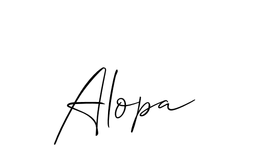 if you are searching for the best signature style for your name Alopa. so please give up your signature search. here we have designed multiple signature styles  using Allison_Script. Alopa signature style 2 images and pictures png