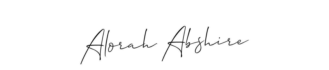 Make a beautiful signature design for name Alorah Abshire. Use this online signature maker to create a handwritten signature for free. Alorah Abshire signature style 2 images and pictures png