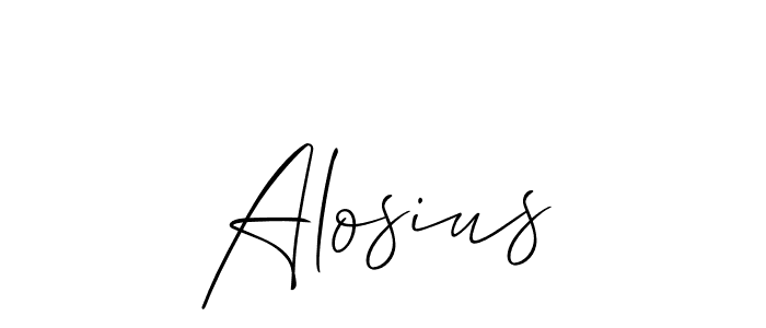 Use a signature maker to create a handwritten signature online. With this signature software, you can design (Allison_Script) your own signature for name Alosius. Alosius signature style 2 images and pictures png