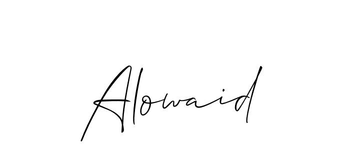 Also You can easily find your signature by using the search form. We will create Alowaid name handwritten signature images for you free of cost using Allison_Script sign style. Alowaid signature style 2 images and pictures png