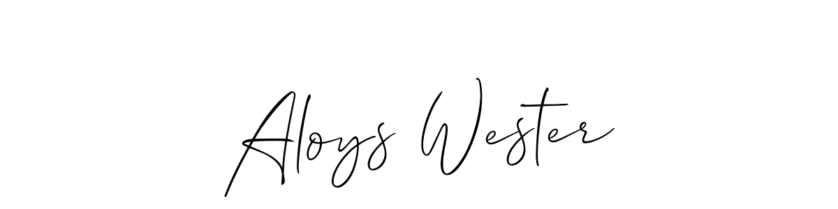 Design your own signature with our free online signature maker. With this signature software, you can create a handwritten (Allison_Script) signature for name Aloys Wester. Aloys Wester signature style 2 images and pictures png