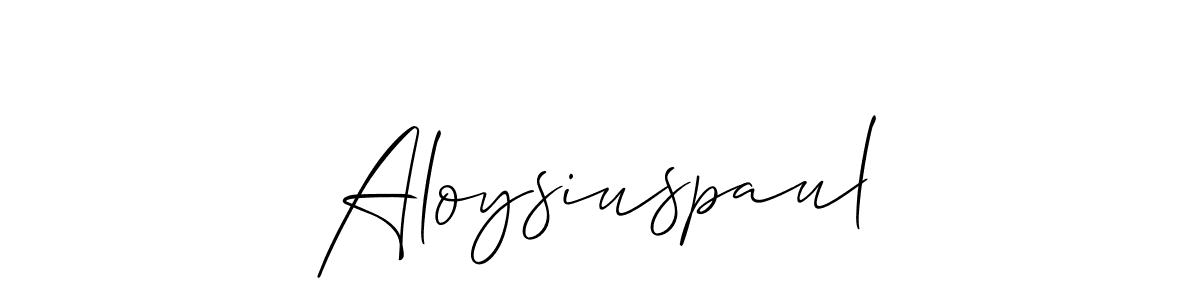 The best way (Allison_Script) to make a short signature is to pick only two or three words in your name. The name Aloysiuspaul include a total of six letters. For converting this name. Aloysiuspaul signature style 2 images and pictures png