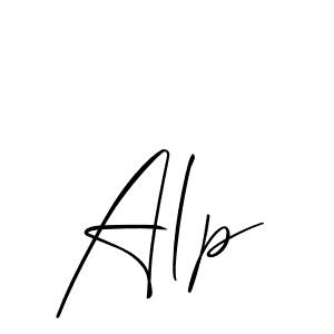 Use a signature maker to create a handwritten signature online. With this signature software, you can design (Allison_Script) your own signature for name Alp. Alp signature style 2 images and pictures png