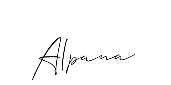 Make a beautiful signature design for name Alpana. Use this online signature maker to create a handwritten signature for free. Alpana signature style 2 images and pictures png