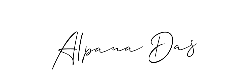 Make a beautiful signature design for name Alpana Das. With this signature (Allison_Script) style, you can create a handwritten signature for free. Alpana Das signature style 2 images and pictures png