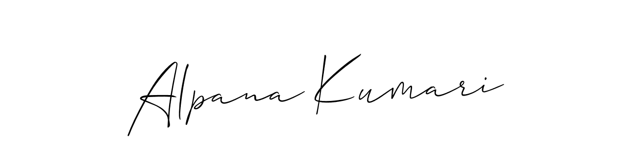 The best way (Allison_Script) to make a short signature is to pick only two or three words in your name. The name Alpana Kumari include a total of six letters. For converting this name. Alpana Kumari signature style 2 images and pictures png