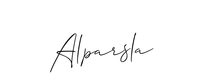 The best way (Allison_Script) to make a short signature is to pick only two or three words in your name. The name Alparsla include a total of six letters. For converting this name. Alparsla signature style 2 images and pictures png