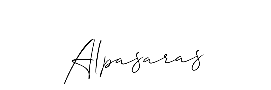 You should practise on your own different ways (Allison_Script) to write your name (Alpasaras) in signature. don't let someone else do it for you. Alpasaras signature style 2 images and pictures png