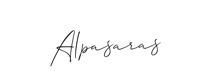 You should practise on your own different ways (Allison_Script) to write your name (Alpasaras) in signature. don't let someone else do it for you. Alpasaras signature style 2 images and pictures png