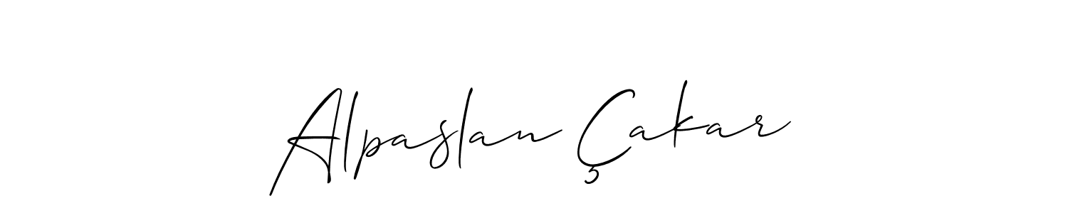 This is the best signature style for the Alpaslan Çakar name. Also you like these signature font (Allison_Script). Mix name signature. Alpaslan Çakar signature style 2 images and pictures png