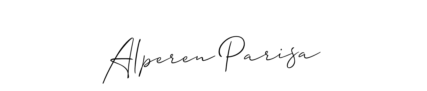 if you are searching for the best signature style for your name Alperen Parisa. so please give up your signature search. here we have designed multiple signature styles  using Allison_Script. Alperen Parisa signature style 2 images and pictures png