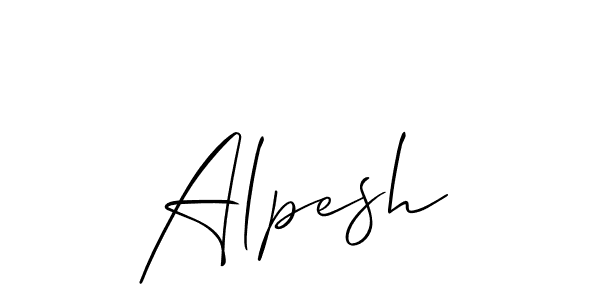 Create a beautiful signature design for name Alpesh. With this signature (Allison_Script) fonts, you can make a handwritten signature for free. Alpesh signature style 2 images and pictures png