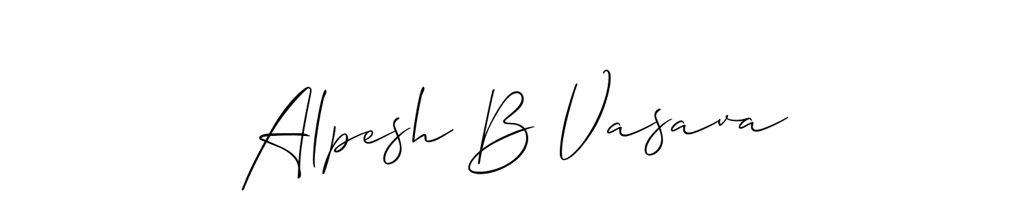 Use a signature maker to create a handwritten signature online. With this signature software, you can design (Allison_Script) your own signature for name Alpesh B Vasava. Alpesh B Vasava signature style 2 images and pictures png