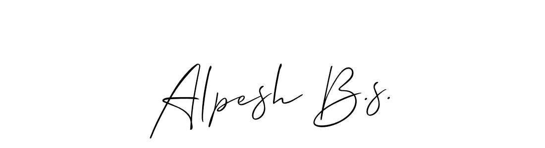 if you are searching for the best signature style for your name Alpesh B.s.. so please give up your signature search. here we have designed multiple signature styles  using Allison_Script. Alpesh B.s. signature style 2 images and pictures png