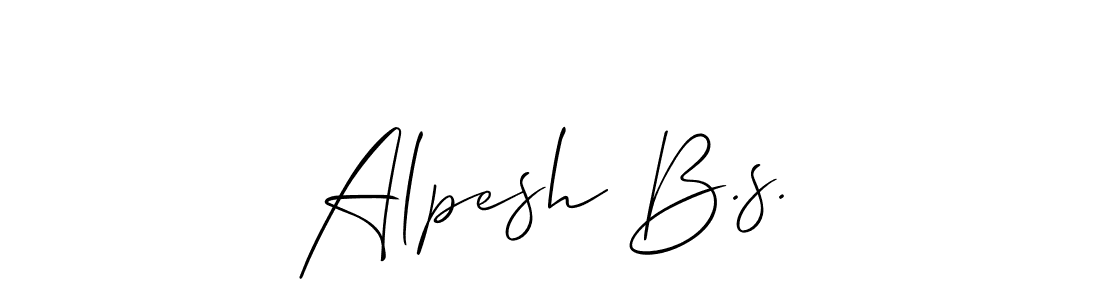 It looks lik you need a new signature style for name Alpesh B.s.. Design unique handwritten (Allison_Script) signature with our free signature maker in just a few clicks. Alpesh B.s. signature style 2 images and pictures png
