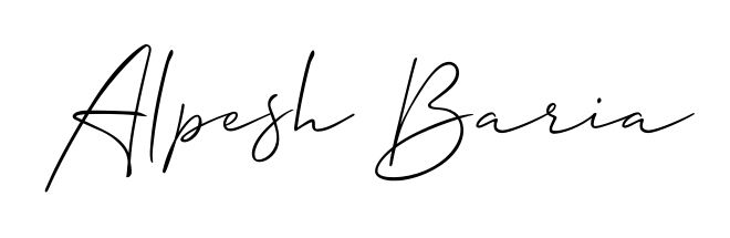 You should practise on your own different ways (Allison_Script) to write your name (Alpesh Baria) in signature. Don't let someone else do it for you. Alpesh Baria signature style 2 images and pictures png