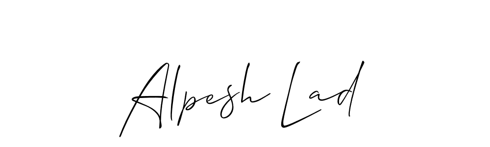 Also we have Alpesh Lad name is the best signature style. Create professional handwritten signature collection using Allison_Script autograph style. Alpesh Lad signature style 2 images and pictures png