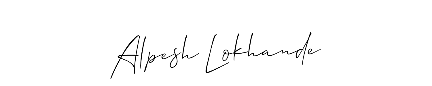 Make a beautiful signature design for name Alpesh Lokhande. Use this online signature maker to create a handwritten signature for free. Alpesh Lokhande signature style 2 images and pictures png