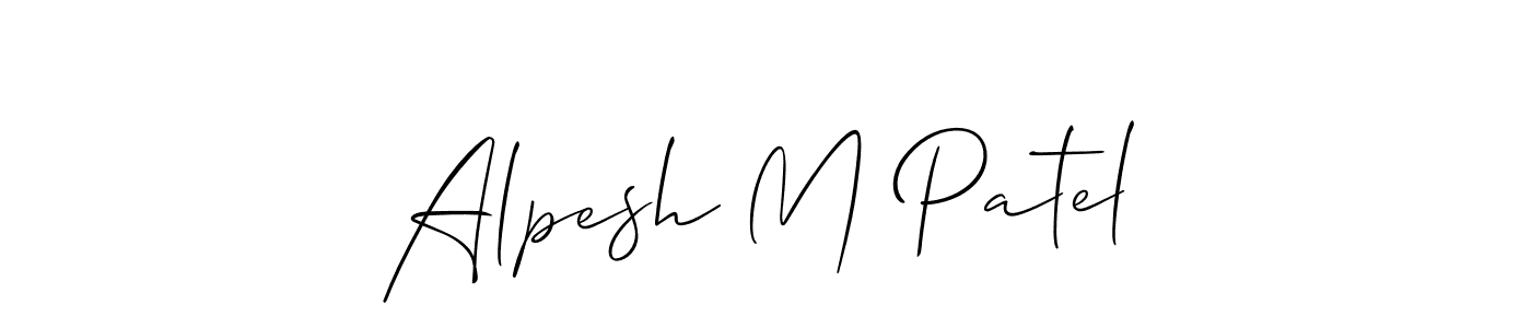 Make a beautiful signature design for name Alpesh M Patel. Use this online signature maker to create a handwritten signature for free. Alpesh M Patel signature style 2 images and pictures png