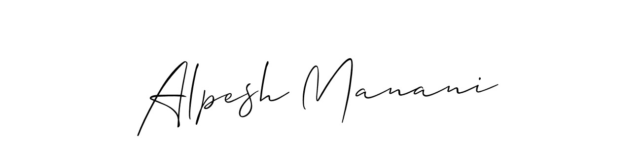 if you are searching for the best signature style for your name Alpesh Manani. so please give up your signature search. here we have designed multiple signature styles  using Allison_Script. Alpesh Manani signature style 2 images and pictures png