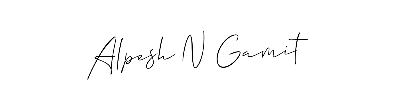 This is the best signature style for the Alpesh N Gamit name. Also you like these signature font (Allison_Script). Mix name signature. Alpesh N Gamit signature style 2 images and pictures png