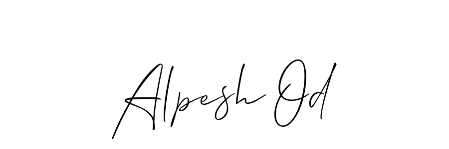 How to make Alpesh Od signature? Allison_Script is a professional autograph style. Create handwritten signature for Alpesh Od name. Alpesh Od signature style 2 images and pictures png