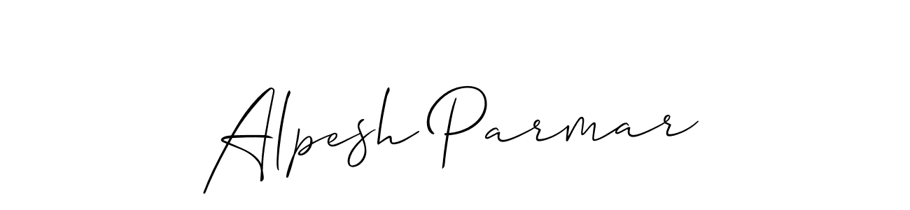 Design your own signature with our free online signature maker. With this signature software, you can create a handwritten (Allison_Script) signature for name Alpesh Parmar. Alpesh Parmar signature style 2 images and pictures png