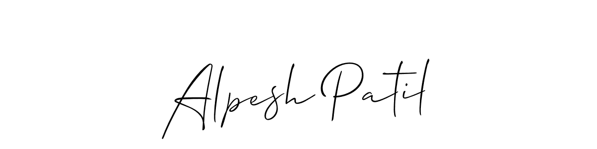 Use a signature maker to create a handwritten signature online. With this signature software, you can design (Allison_Script) your own signature for name Alpesh Patil. Alpesh Patil signature style 2 images and pictures png