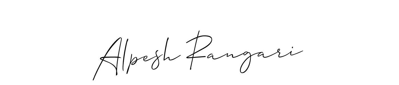 Alpesh Rangari stylish signature style. Best Handwritten Sign (Allison_Script) for my name. Handwritten Signature Collection Ideas for my name Alpesh Rangari. Alpesh Rangari signature style 2 images and pictures png