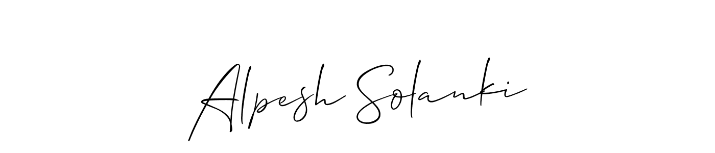 Alpesh Solanki stylish signature style. Best Handwritten Sign (Allison_Script) for my name. Handwritten Signature Collection Ideas for my name Alpesh Solanki. Alpesh Solanki signature style 2 images and pictures png