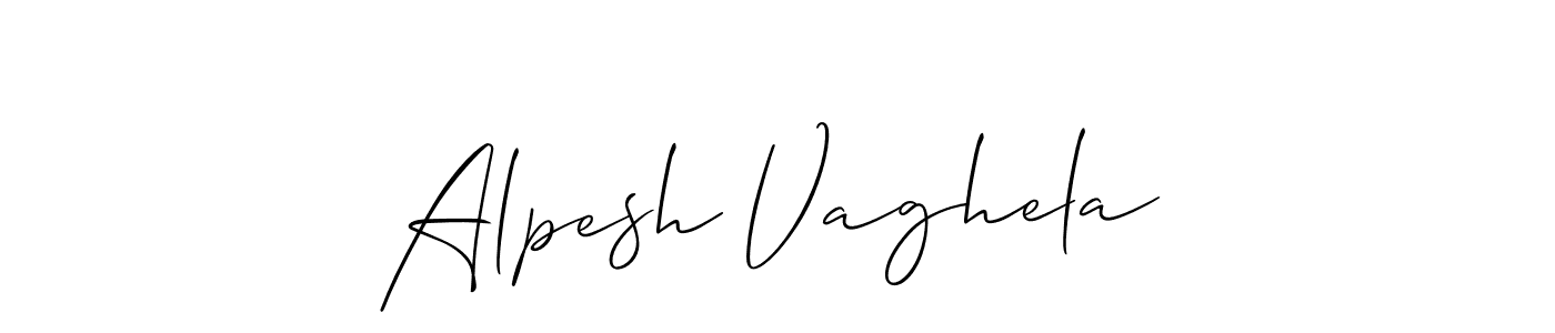 How to make Alpesh Vaghela signature? Allison_Script is a professional autograph style. Create handwritten signature for Alpesh Vaghela name. Alpesh Vaghela signature style 2 images and pictures png