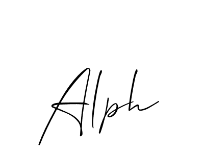 You should practise on your own different ways (Allison_Script) to write your name (Alph) in signature. don't let someone else do it for you. Alph signature style 2 images and pictures png