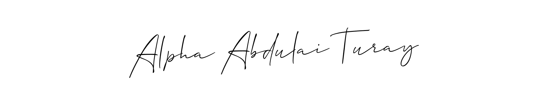 Also we have Alpha Abdulai Turay name is the best signature style. Create professional handwritten signature collection using Allison_Script autograph style. Alpha Abdulai Turay signature style 2 images and pictures png