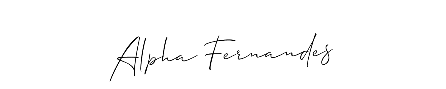 You should practise on your own different ways (Allison_Script) to write your name (Alpha Fernandes) in signature. don't let someone else do it for you. Alpha Fernandes signature style 2 images and pictures png