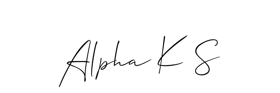 How to Draw Alpha K S signature style? Allison_Script is a latest design signature styles for name Alpha K S. Alpha K S signature style 2 images and pictures png