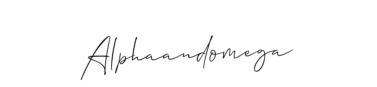 How to make Alphaandomega signature? Allison_Script is a professional autograph style. Create handwritten signature for Alphaandomega name. Alphaandomega signature style 2 images and pictures png