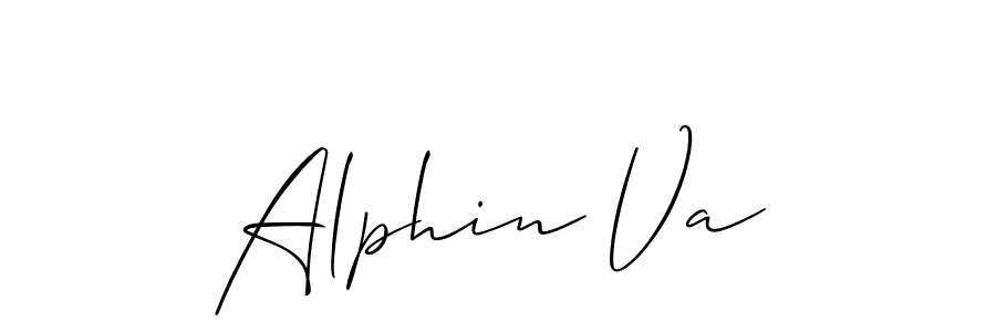 How to make Alphin Va signature? Allison_Script is a professional autograph style. Create handwritten signature for Alphin Va name. Alphin Va signature style 2 images and pictures png
