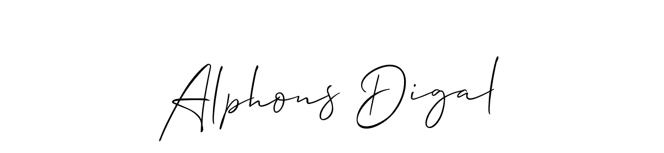 Make a beautiful signature design for name Alphons Digal. With this signature (Allison_Script) style, you can create a handwritten signature for free. Alphons Digal signature style 2 images and pictures png