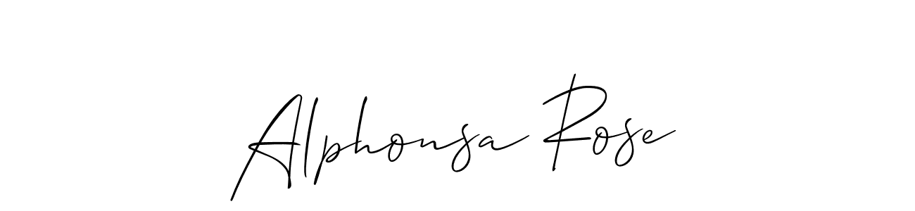 How to make Alphonsa Rose name signature. Use Allison_Script style for creating short signs online. This is the latest handwritten sign. Alphonsa Rose signature style 2 images and pictures png