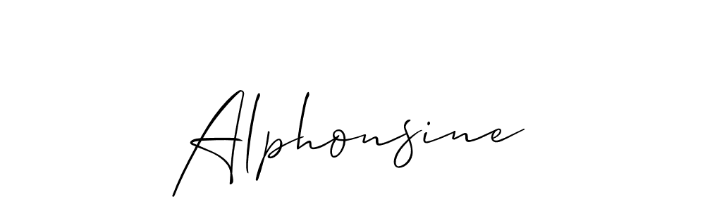 Use a signature maker to create a handwritten signature online. With this signature software, you can design (Allison_Script) your own signature for name Alphonsine. Alphonsine signature style 2 images and pictures png