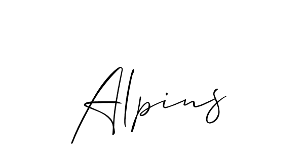 Once you've used our free online signature maker to create your best signature Allison_Script style, it's time to enjoy all of the benefits that Alpins name signing documents. Alpins signature style 2 images and pictures png