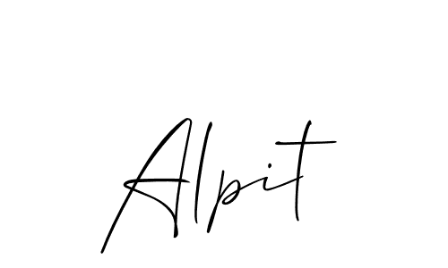 Make a beautiful signature design for name Alpit. Use this online signature maker to create a handwritten signature for free. Alpit signature style 2 images and pictures png