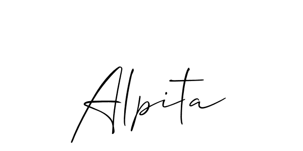 Once you've used our free online signature maker to create your best signature Allison_Script style, it's time to enjoy all of the benefits that Alpita name signing documents. Alpita signature style 2 images and pictures png
