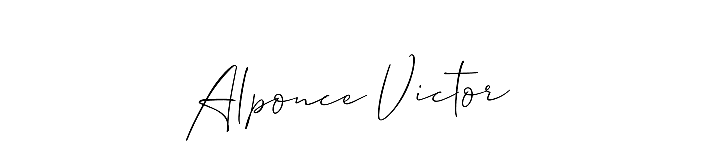 Also You can easily find your signature by using the search form. We will create Alponce Victor name handwritten signature images for you free of cost using Allison_Script sign style. Alponce Victor signature style 2 images and pictures png
