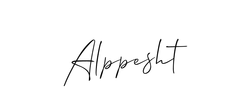 How to Draw Alppesht signature style? Allison_Script is a latest design signature styles for name Alppesht. Alppesht signature style 2 images and pictures png