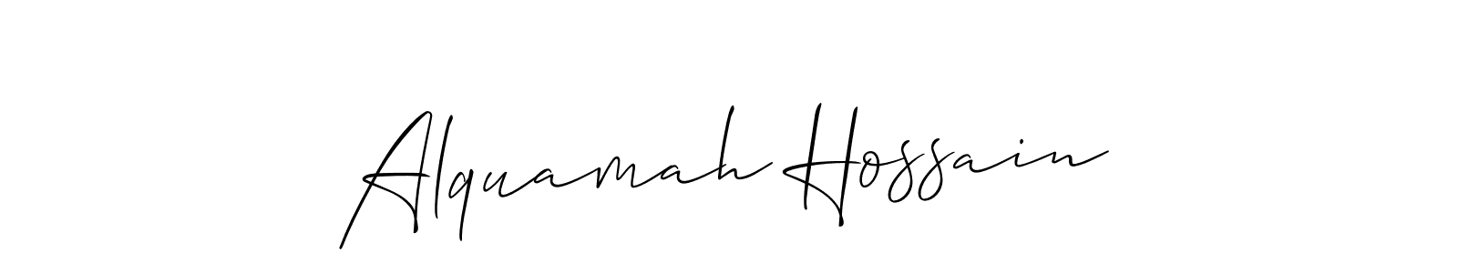 Make a beautiful signature design for name Alquamah Hossain. Use this online signature maker to create a handwritten signature for free. Alquamah Hossain signature style 2 images and pictures png