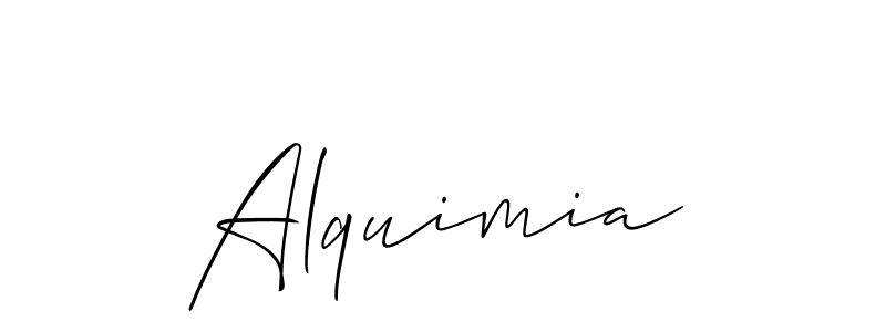 Make a short Alquimia signature style. Manage your documents anywhere anytime using Allison_Script. Create and add eSignatures, submit forms, share and send files easily. Alquimia signature style 2 images and pictures png